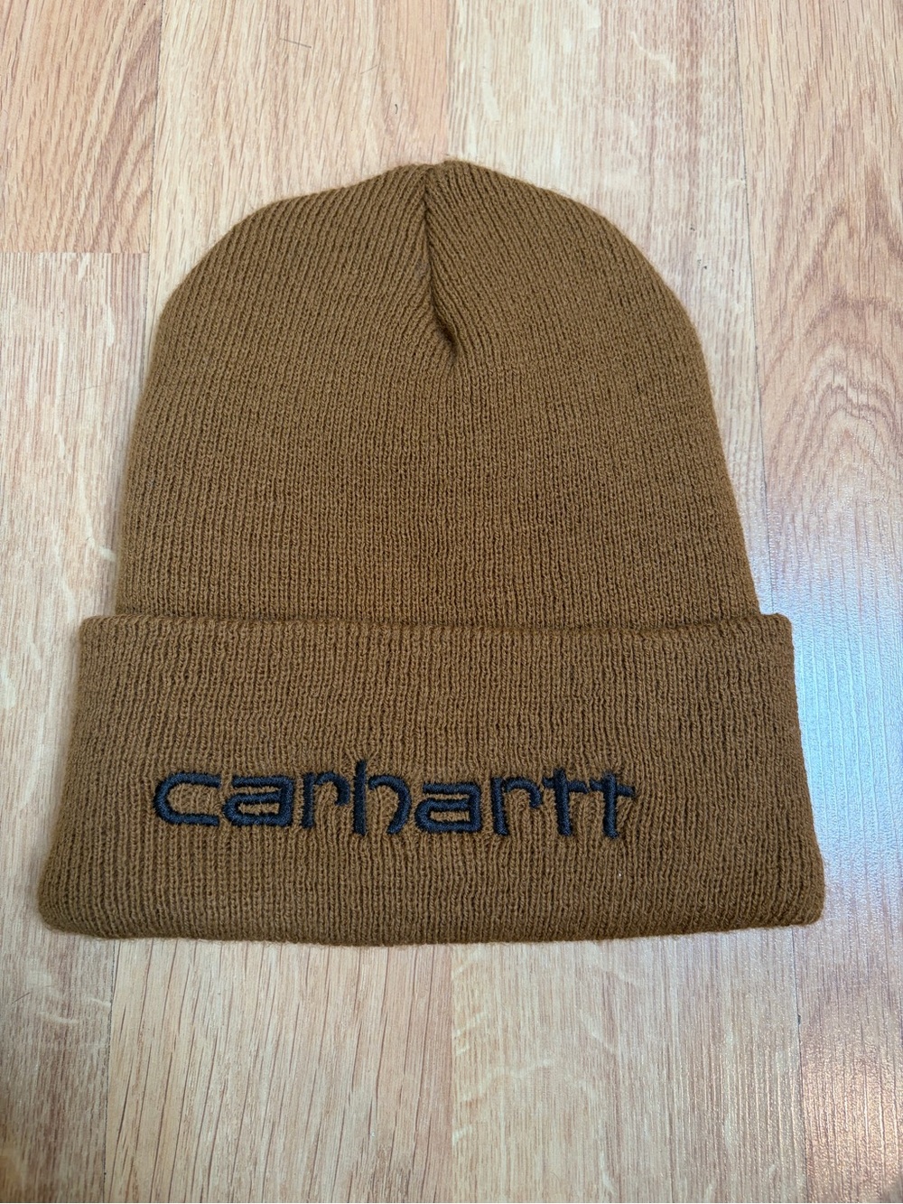 Carhartt Tan Cuffed Logo Beanie